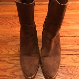 Topshop brown Suede Booties